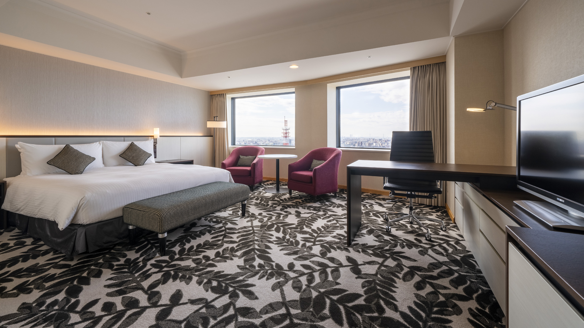 1张大床甄选名古屋港摩天轮景可吸烟房