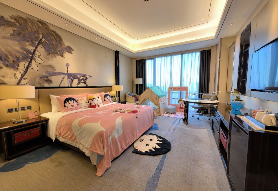 櫻桃小丸子親子家庭套房-童趣小屋帳篷+定制打卡相框