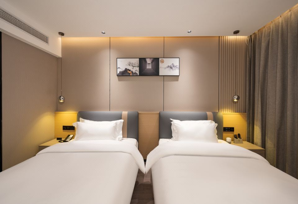 虔景·豪华智能双床房【遮光窗帘+智能语音小度+舒心】