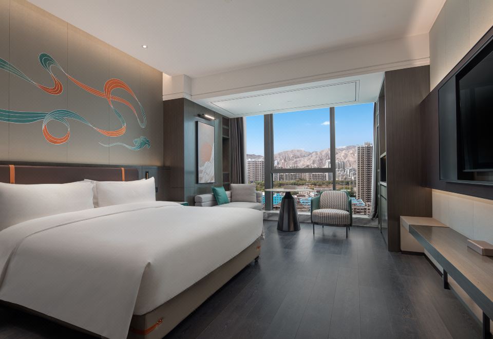 花園高級大床房【全景落地窗】