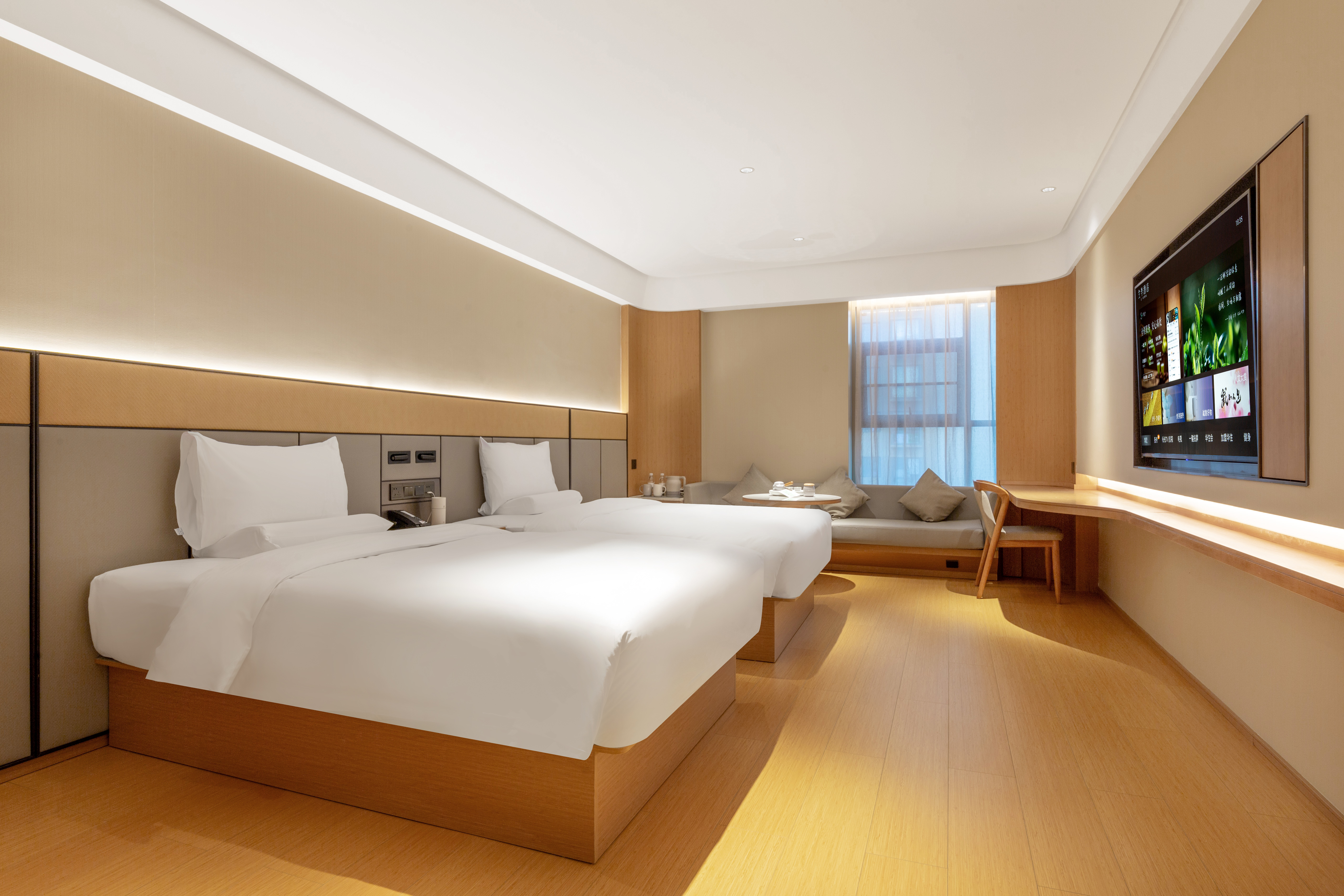 舒压高级双床房【独立空调|深睡记忆枕|舒压床垫】