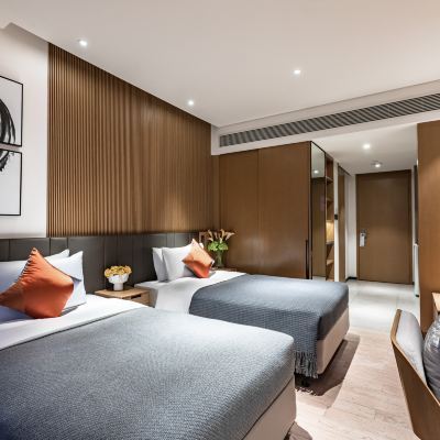 單房公寓雙床房｜Sealy品牌床墊+冰箱+廚電 東莞馨樂庭松山湖公寓飯店優惠