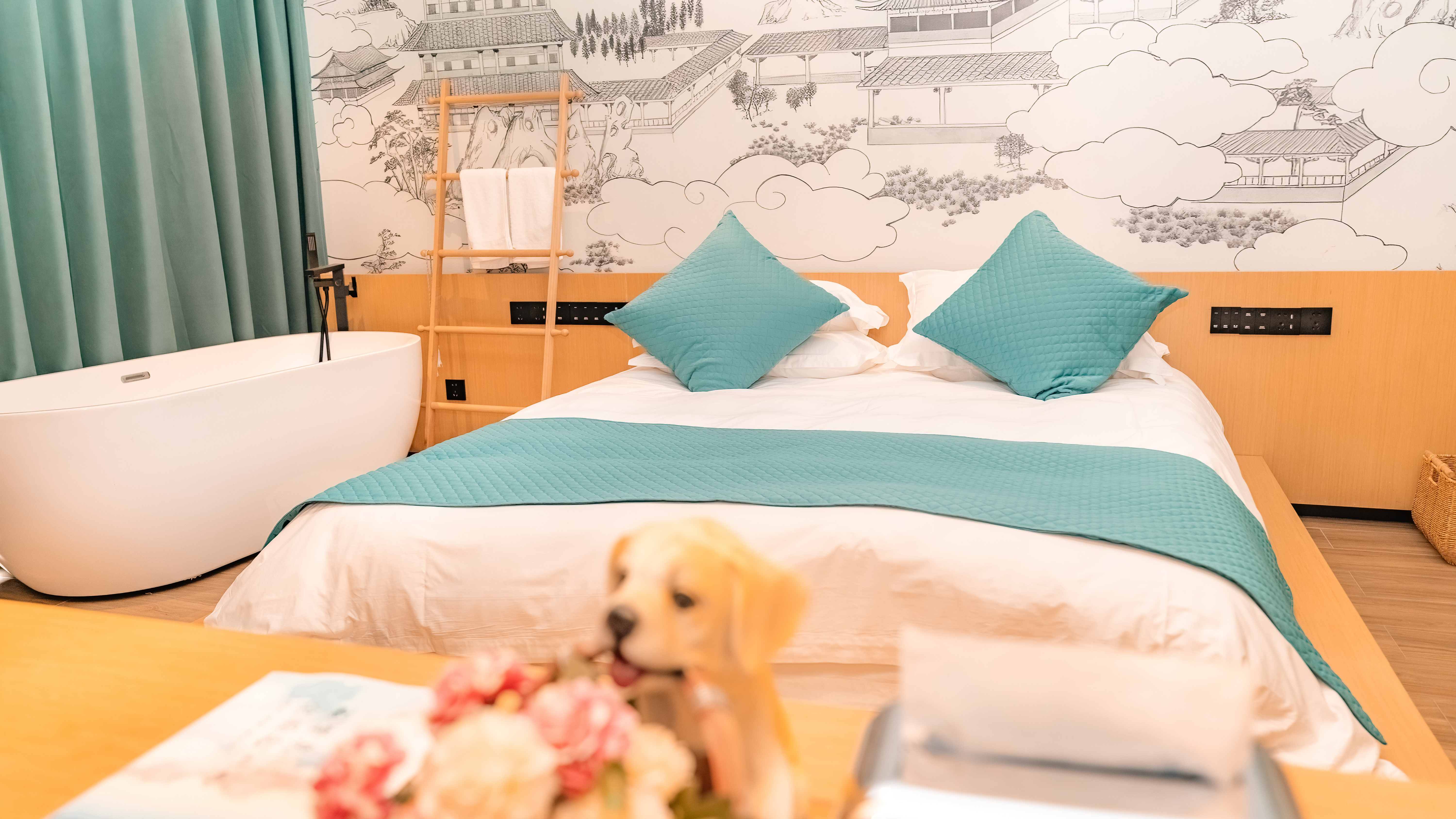 Shengsi qing yu jing house香橙鱼·海景投影浴缸套房