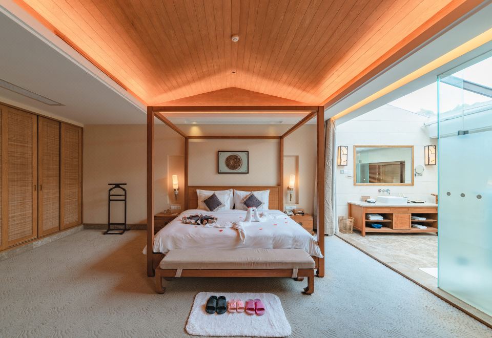 赏月套房-高层天窗-私汤泡池-超大客厅