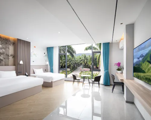 Baoting Sandao Yujing Rainforest Business Hotel فنادق في باوتينغ