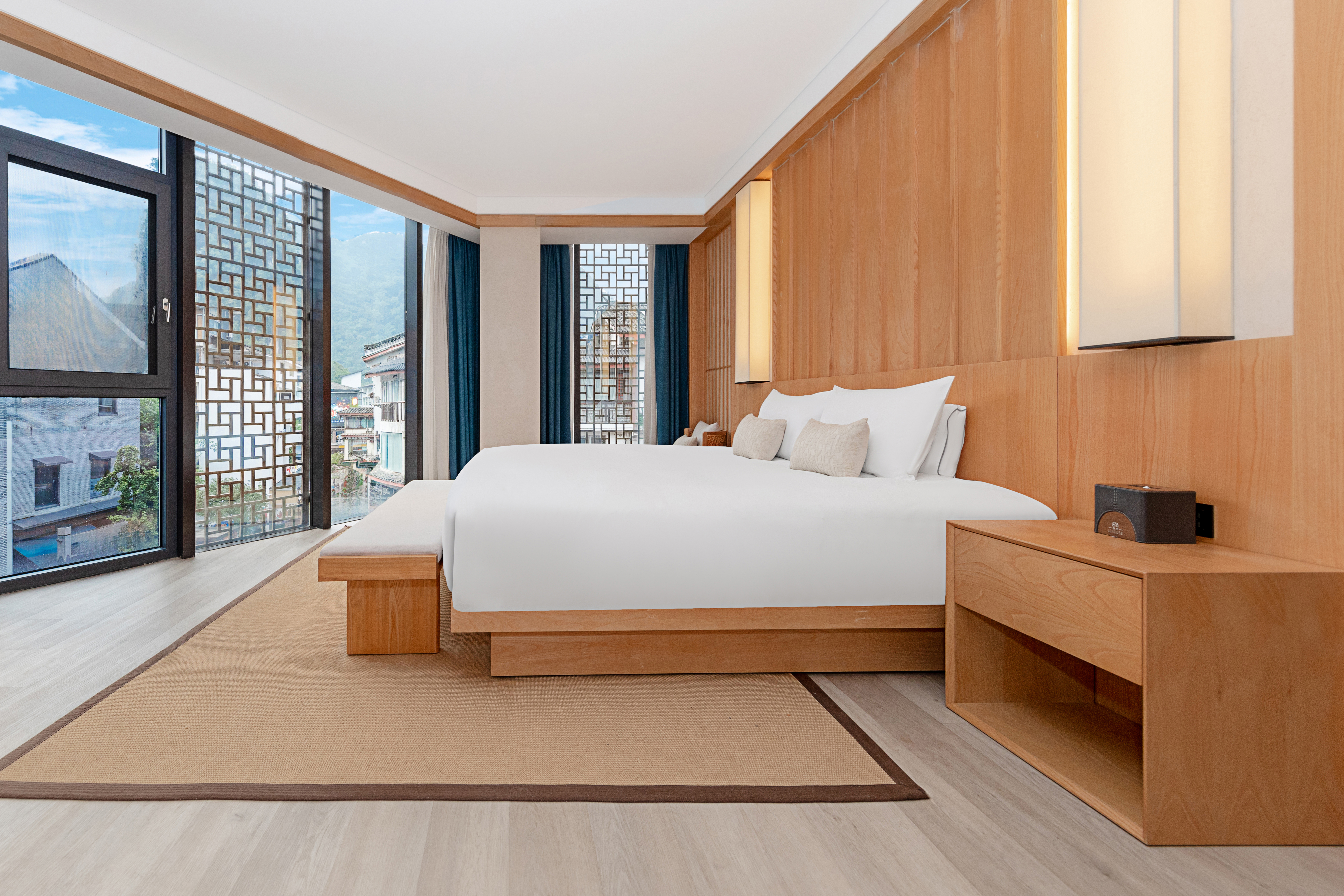 栖雾|景熙山景大床套房一室一厅丨270°落地全景+私人养生汗蒸房+独立会客空间