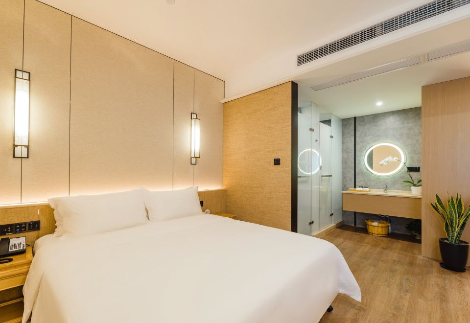 隐悦·园景大床房（独立办公桌+古韵茶具+足浴木盆）