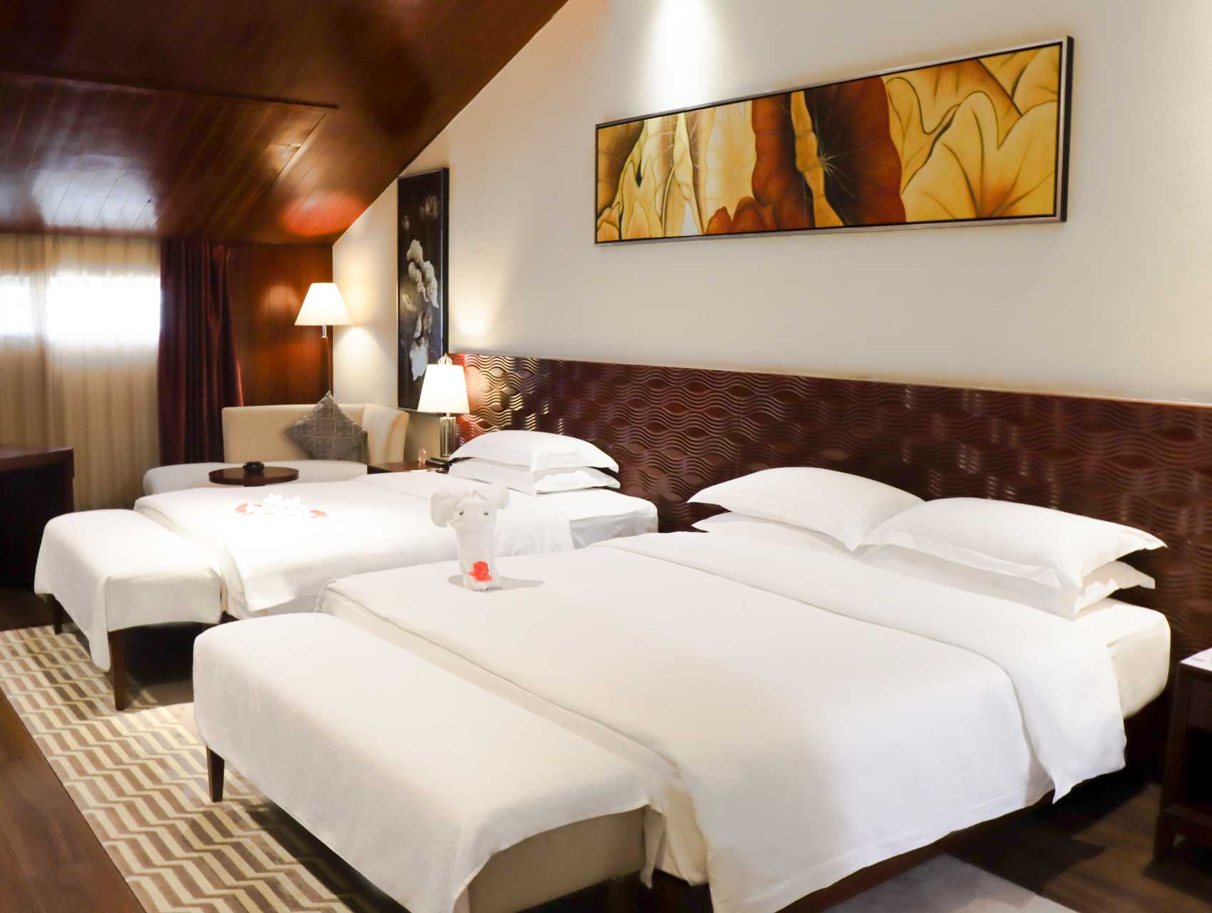 温泉双卧室复式套房（温泉水+观景大阳台+自动麻将桌）