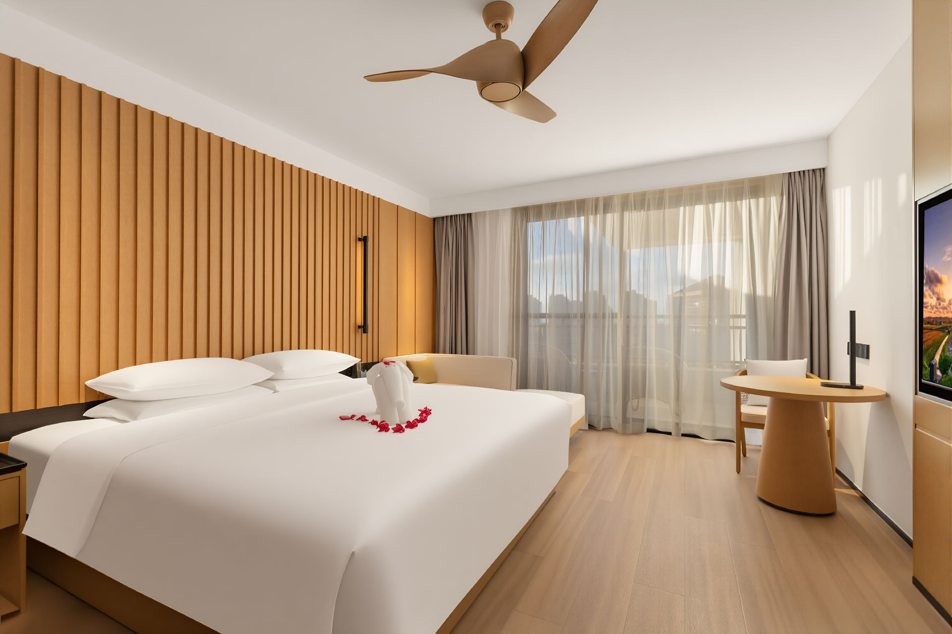 Dongrong Deluxe Mountain And Sea Double Bed Room (Half-Mountain Sea View)