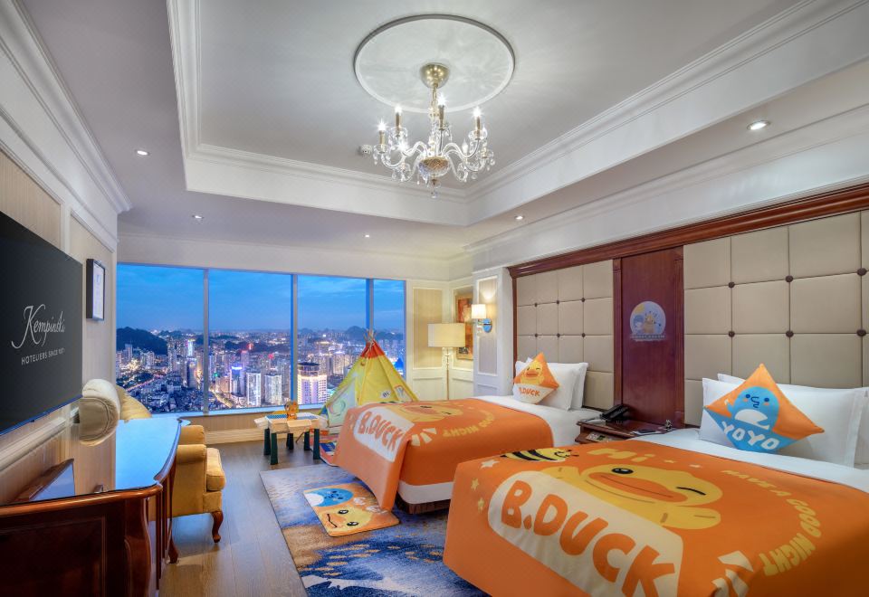Kempinski Hotel GuiyangB.duck Family Room (Twin Beds) With Smart Toilet And Smart Projection TV