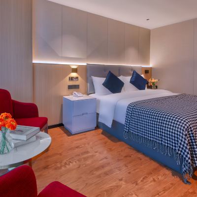 樂享舒睡大床房（投屏電視&飯店公區提供洗衣機） 樂天假日飯店（珠海拱北口岸步行街店）優惠