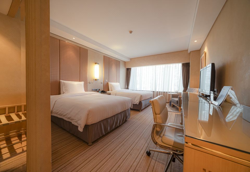 城市景观双床房