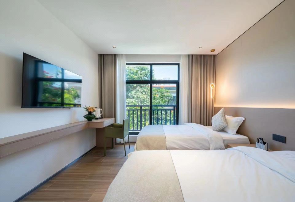 伴海·别墅双床房|洗衣机+冰箱