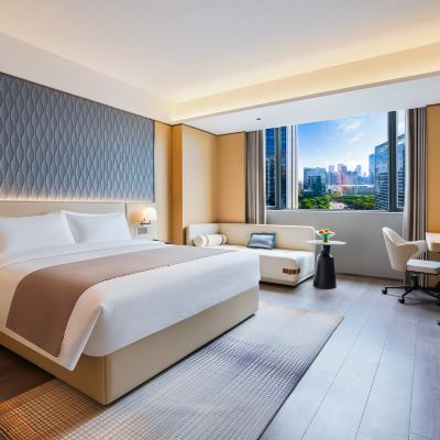 蘭歐奢華行政大床房（迷你冰箱+智能客控+喜臨門床墊） 廣州北京路天字碼頭蘭歐國際飯店優惠