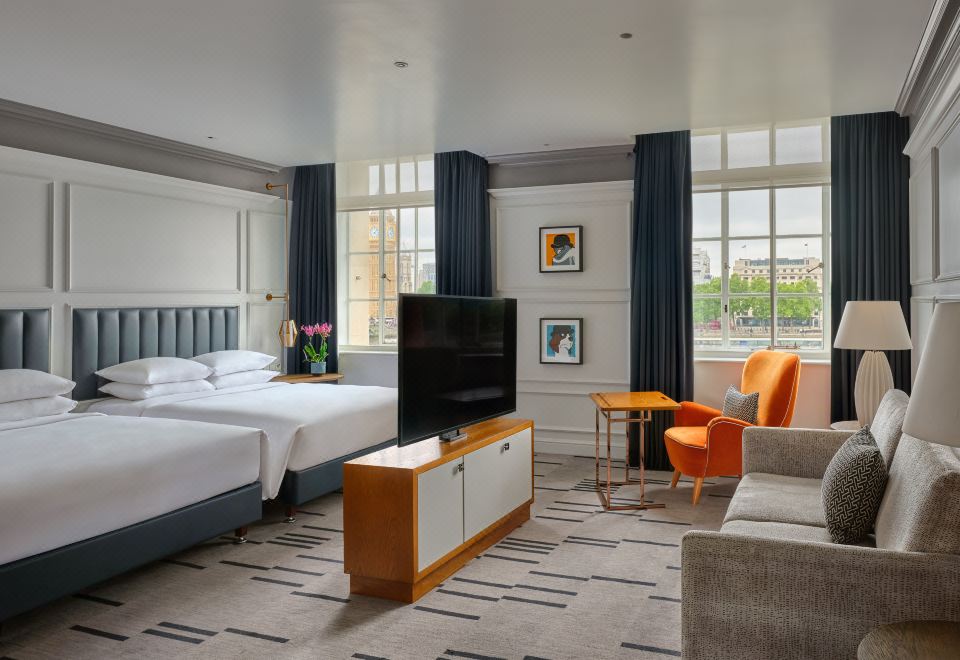 London Marriott Hotel County HallExecutive, Guest Room, 2 Double, Sofa Bed