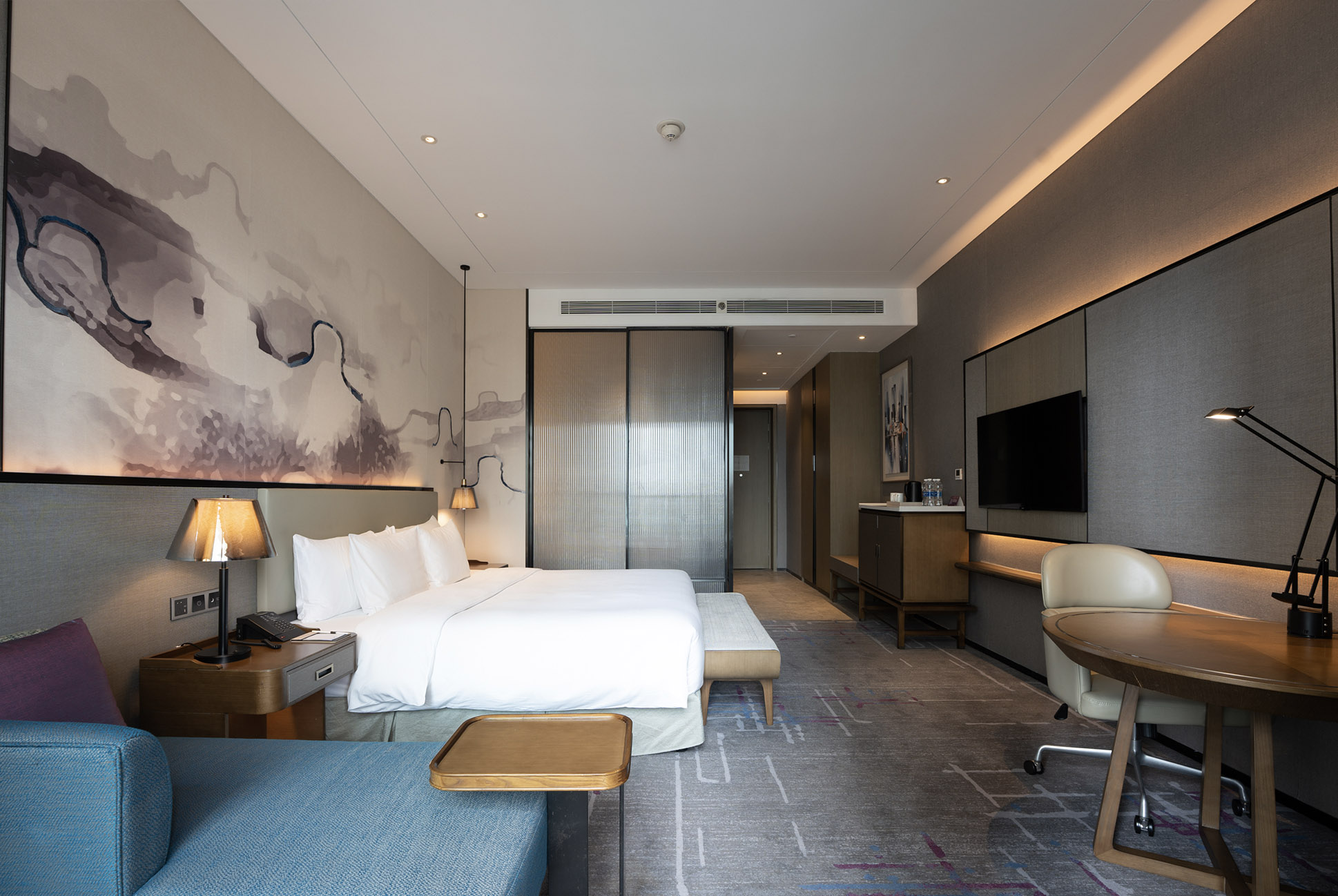 Blossom House Huadu Guangzhou雪遙行政城景大床房