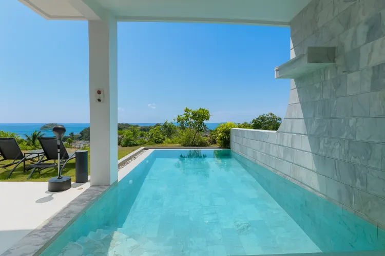 วิลล่า 3 ห้องนอน สระส่วนตัวและซีวิว