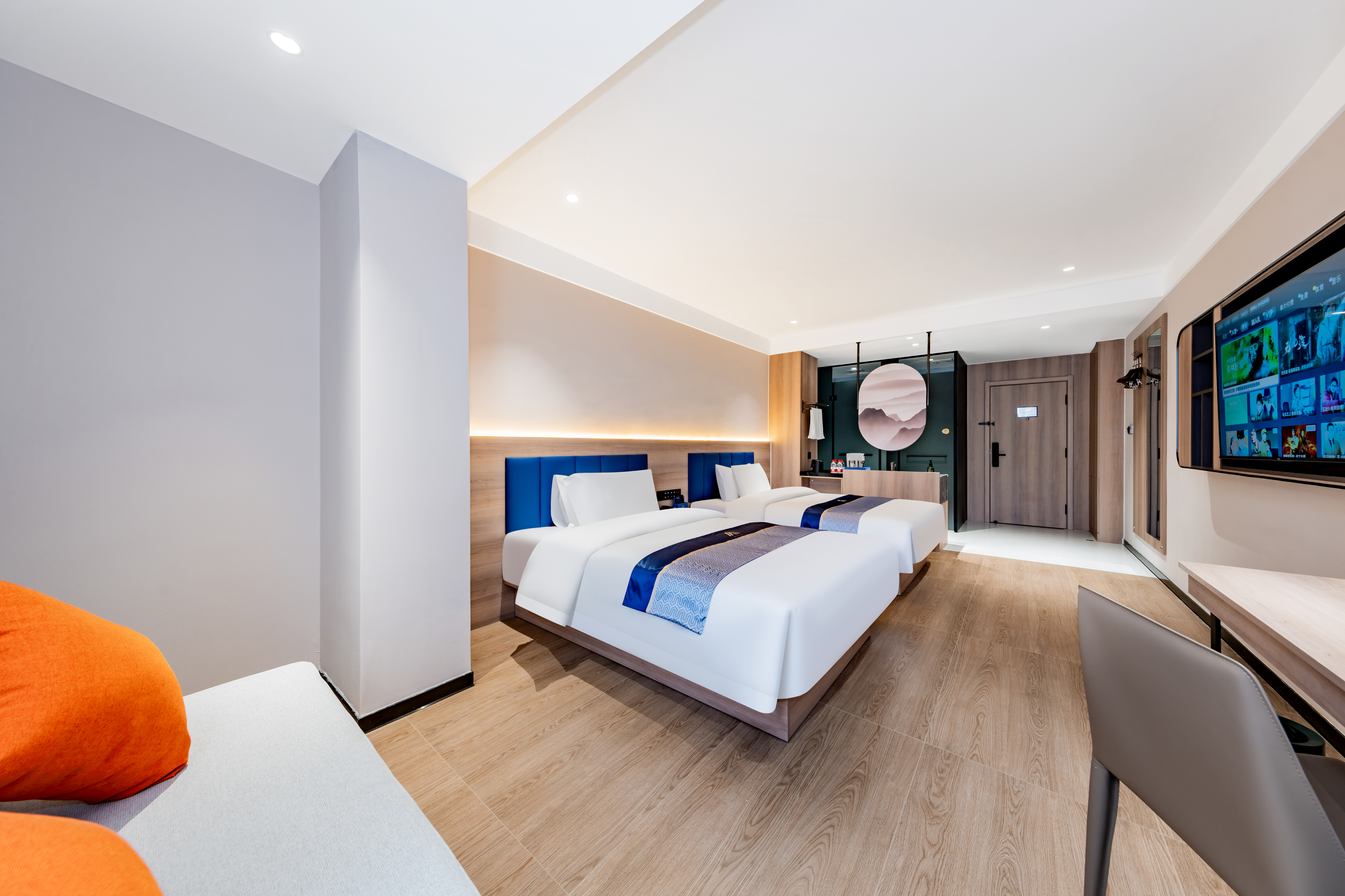 高級雙床房（電視投屏觀影+記憶枕+休閑沙發）