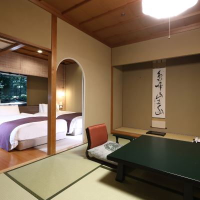 本館 【角部屋指定】 温泉露天風呂付和洋室 海石榴 (つばき) クーポン