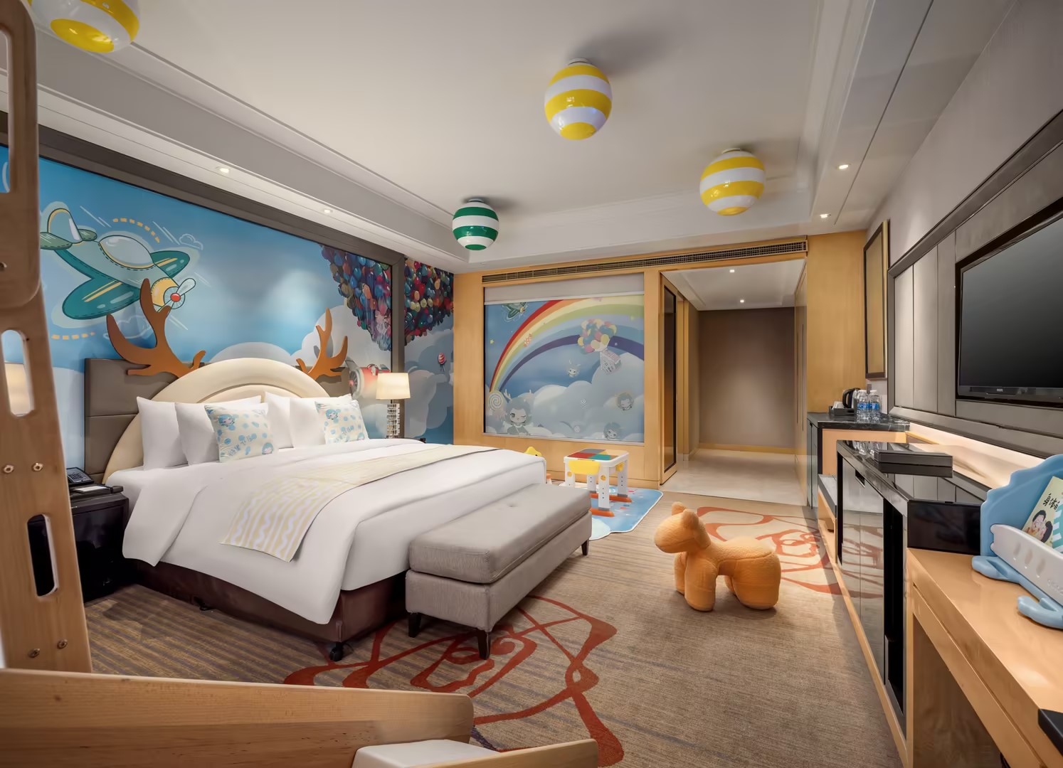 糖果飞屋上下铺滑梯房