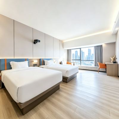 Relax Dream｜豪華雙床房【巨幕投影·180城景·洗衣機】 翰文國際公寓（廣州珠江新城中山眼科中心店）優惠