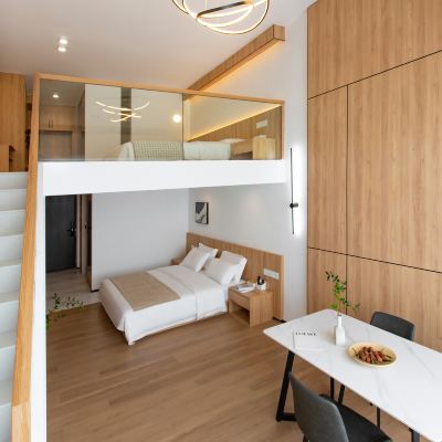 Loft 城景雙床房-盡覽都市華燈- A座 深圳程寓國際公寓（光明藍鯨世界鳳凰城地鐵站店）優惠