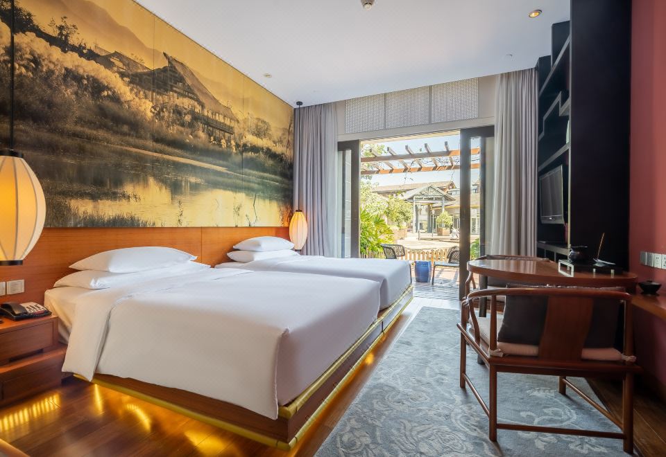 豪华园景双床房