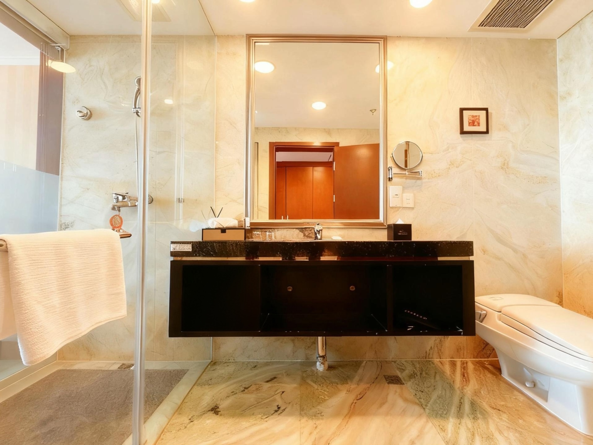 灵山湾海景双床房（智能小冰箱+观海落地窗）