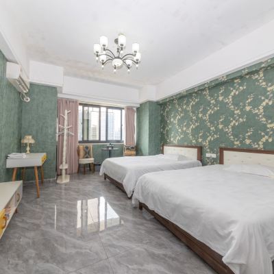 豪華歐式雙床房（冰箱洗衣機+舒適床墊） 廈門天天如家酒店公寓優惠