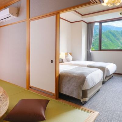 【無煙】高級日式西式雙床房，8張榻榻米 木曾路飯店 （Hotel Kisoji）優惠