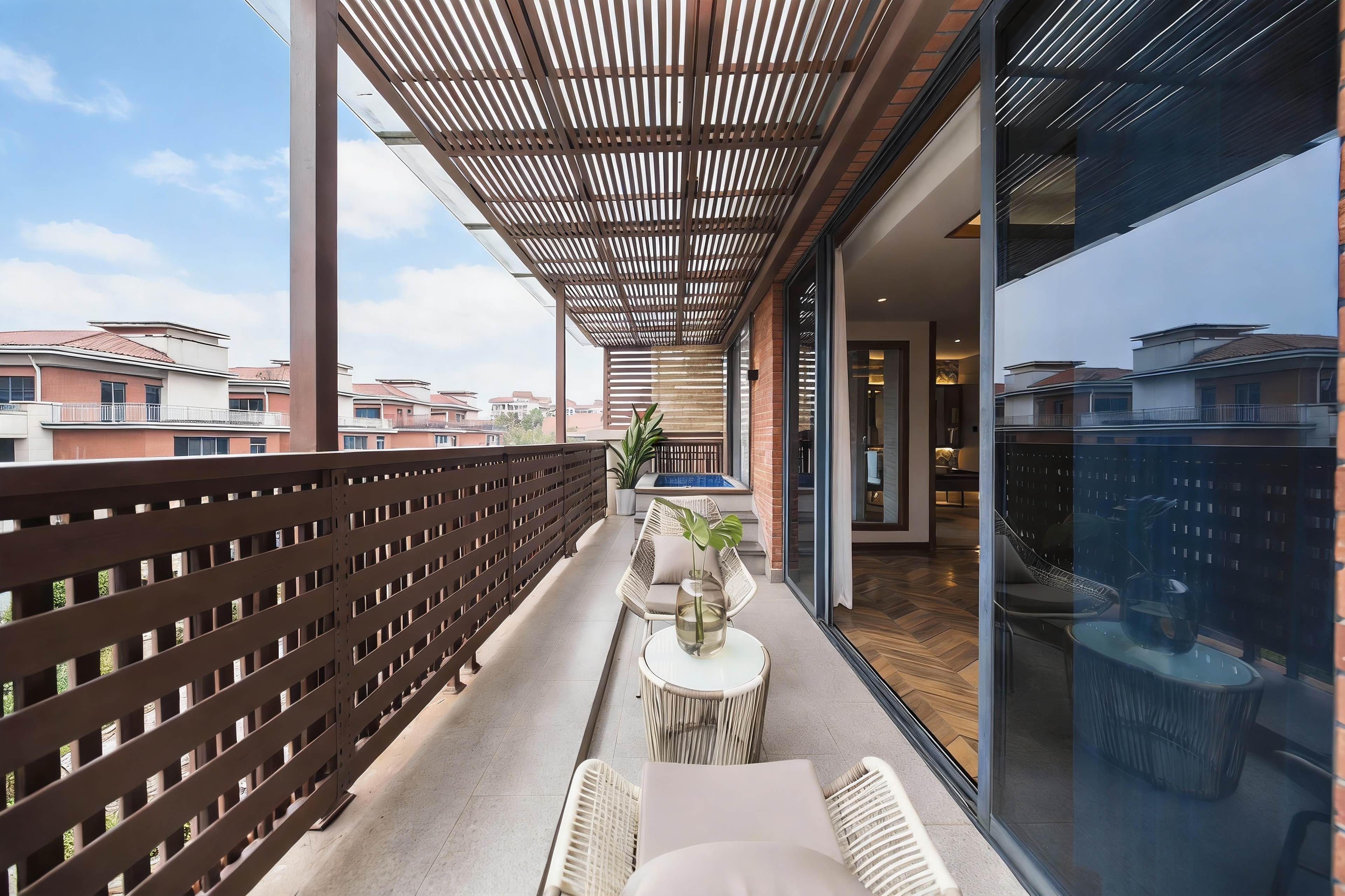 棲庭·攬景私湯大床房「陽臺私湯+無限放水+獨立音響」