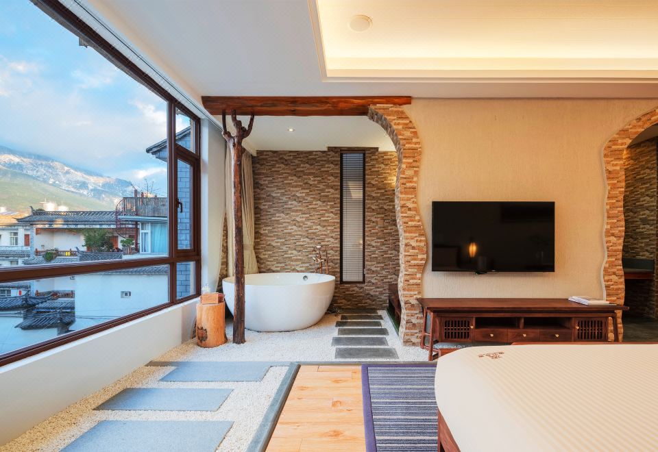 景观花园露台大床套房