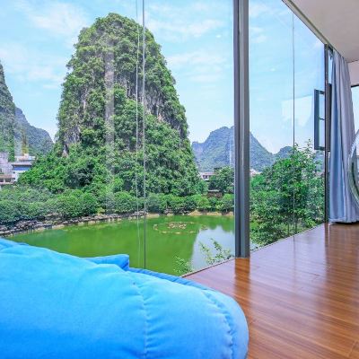 原宿·畫卷·湖景豪華套房【超大空間｜180°山水景觀】 悅宿水岸飯店（陽朔西街店）優惠