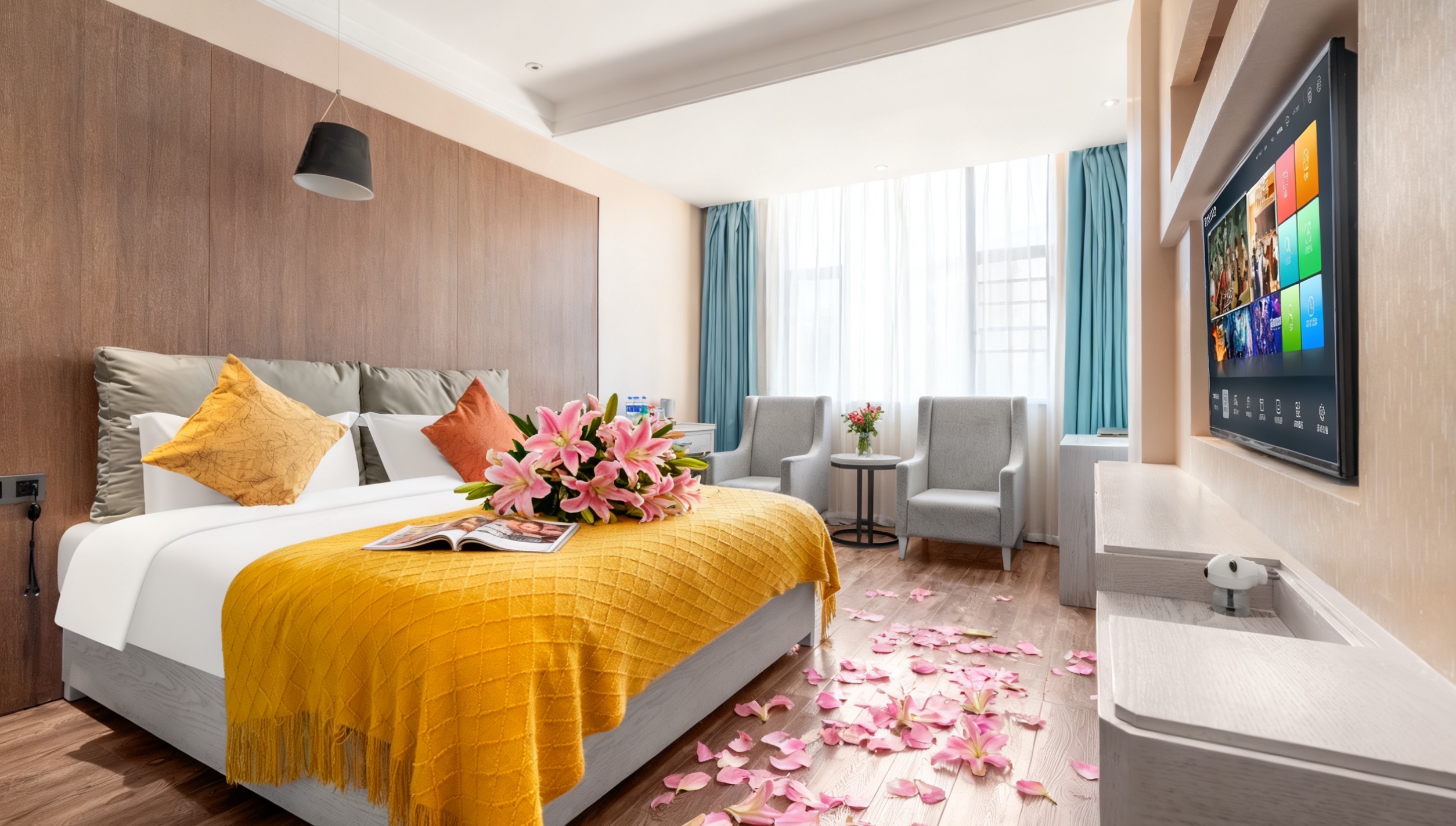 海埂观.鸥·精品大床房【亚朵款床垫+小冰箱+沙发】