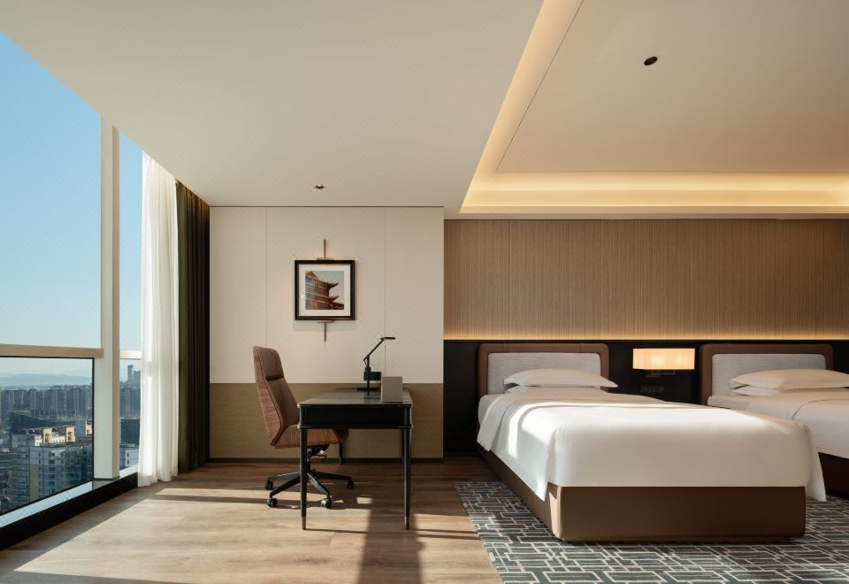 超豪華雙床房【景觀浴缸+絕美視野+親子沙發】