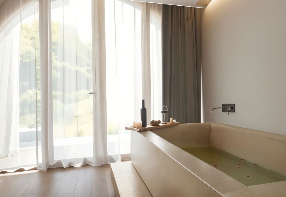 原来是你|私汤温泉大床房+智能+阳台+地暖+哈士奇冰吧