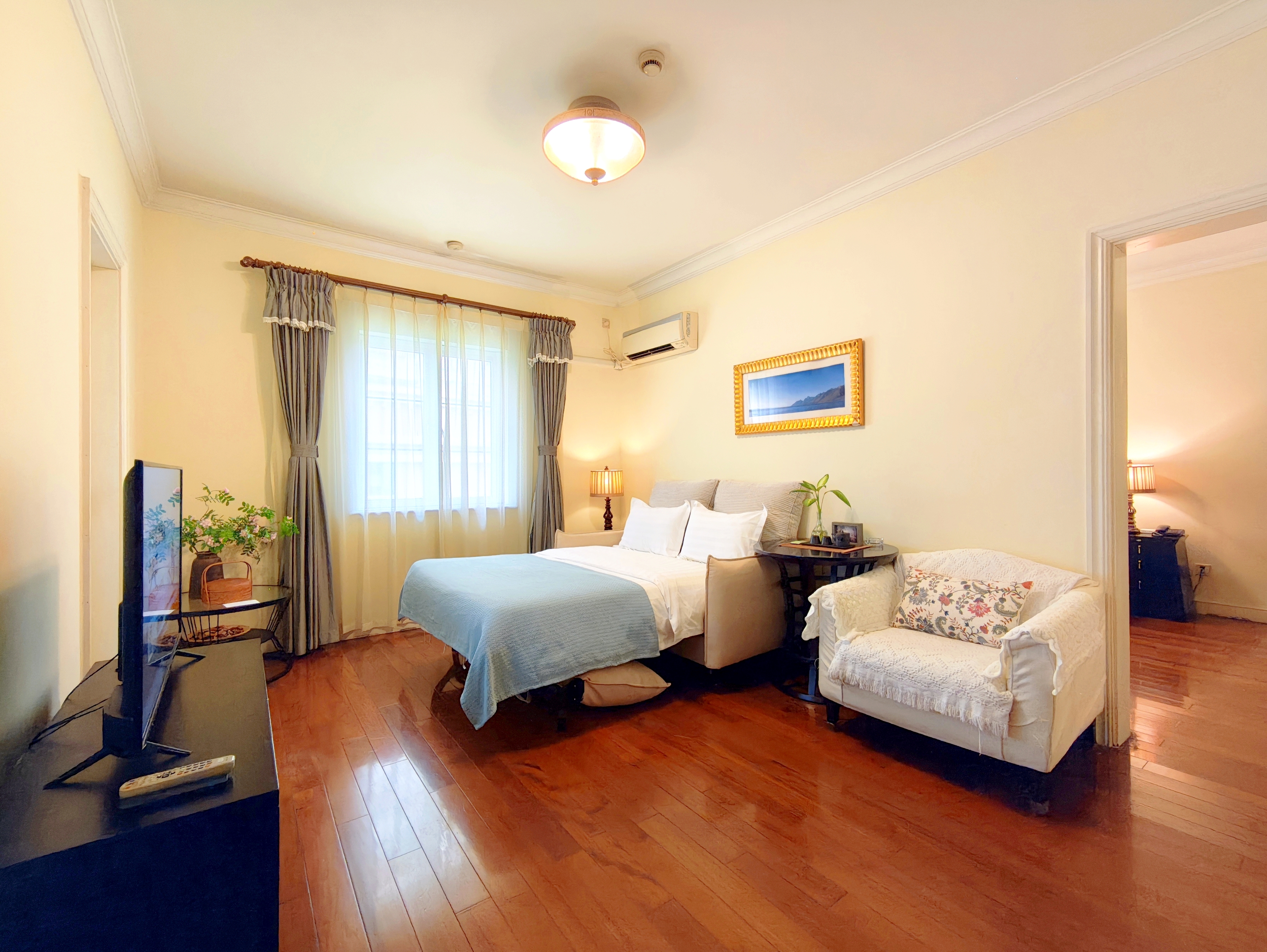 和睦家庭双床套房 |投屏电视 | 燃气灶厨房|滚筒洗衣机