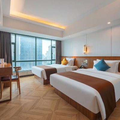 城景豪華雙人房（商務書桌+乾濕分離+窗外城景） 廣州V酒店北京路步行街店優惠