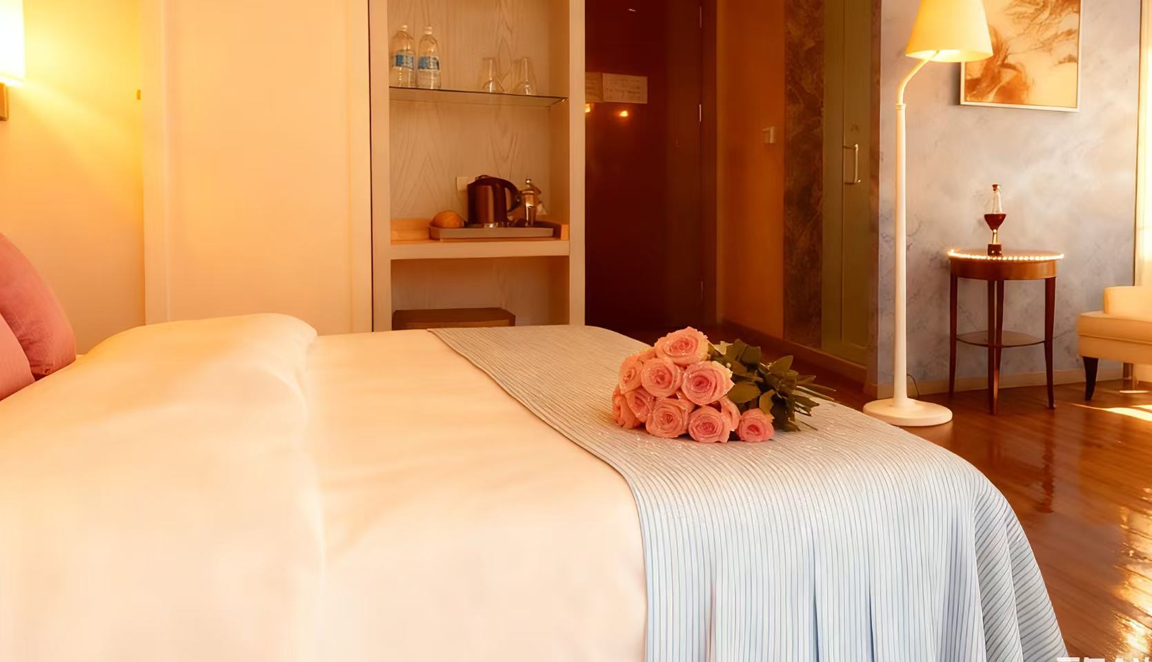 豪华滇池观景全落地窗浴缸大床房【直观滇池.躺看日落