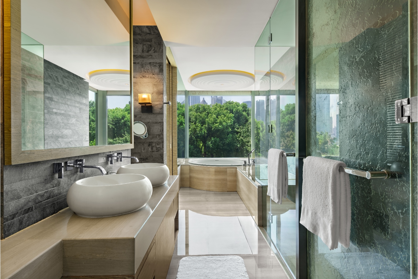 悦榕大床房|落地观景窗|城市景观