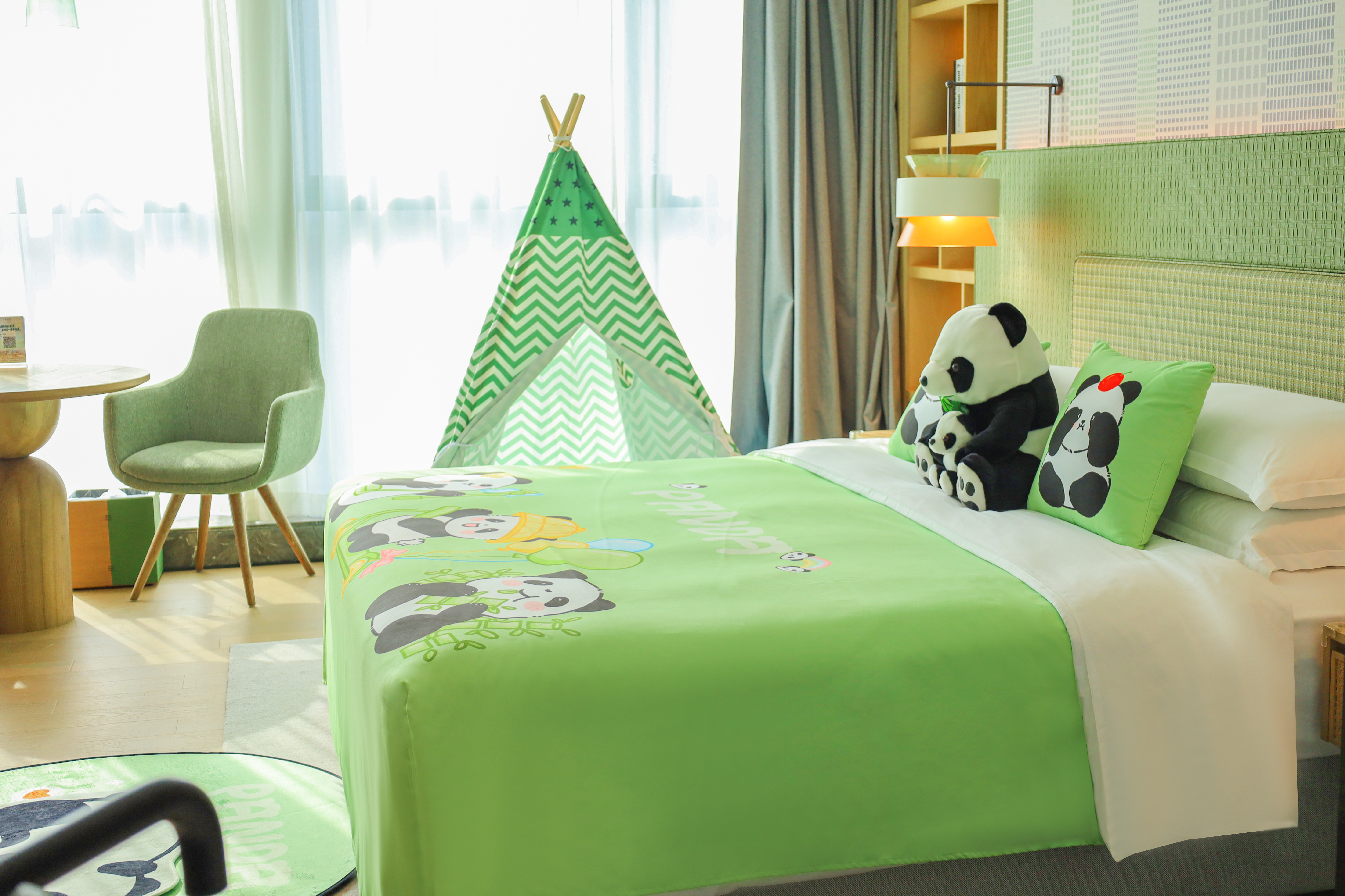 【森系大熊猫】亲子主题套房