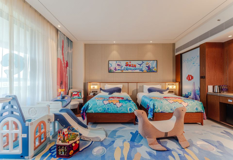 酷芽豬豬俠海洋親子泡池雙床房