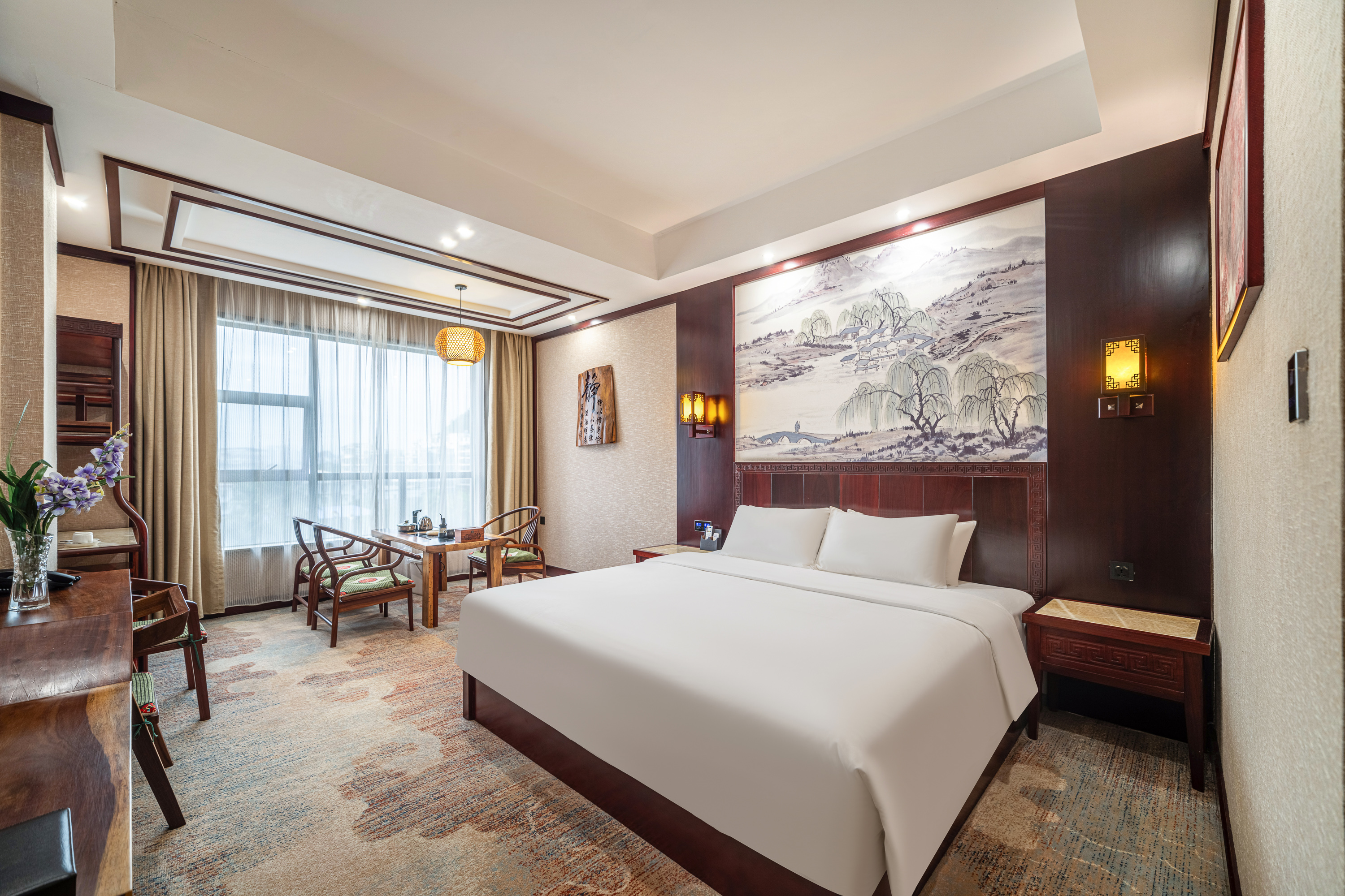 红檀木生态豪华大床房（特大床+独立茶台+洽谈办公）