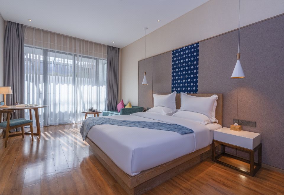 C区无垠双拼大床房,舒适5A级鹅绒被,独立衞浴,中央空调