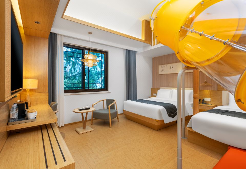 清莲居亲子房·新中式风温暖雅居+投屏电视