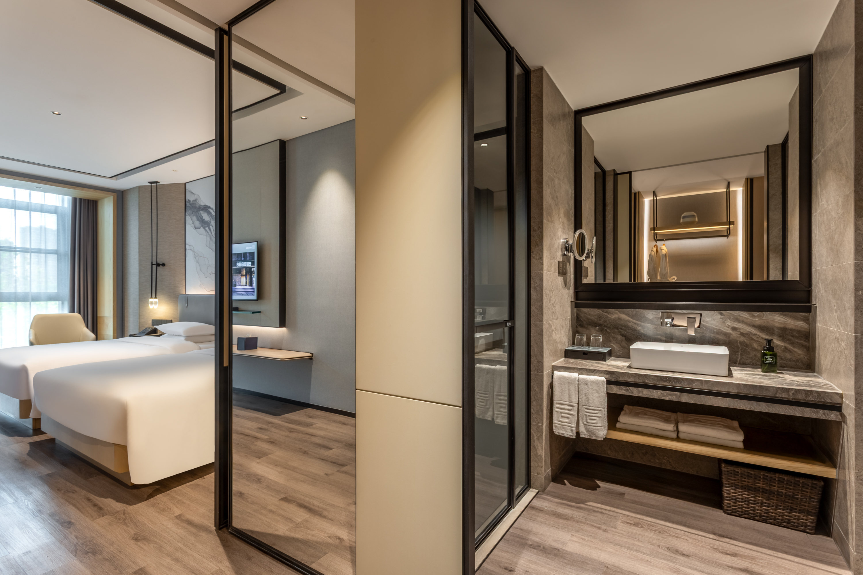 夜泊双床房（手机投屏+小冰箱+蓝牙音响）