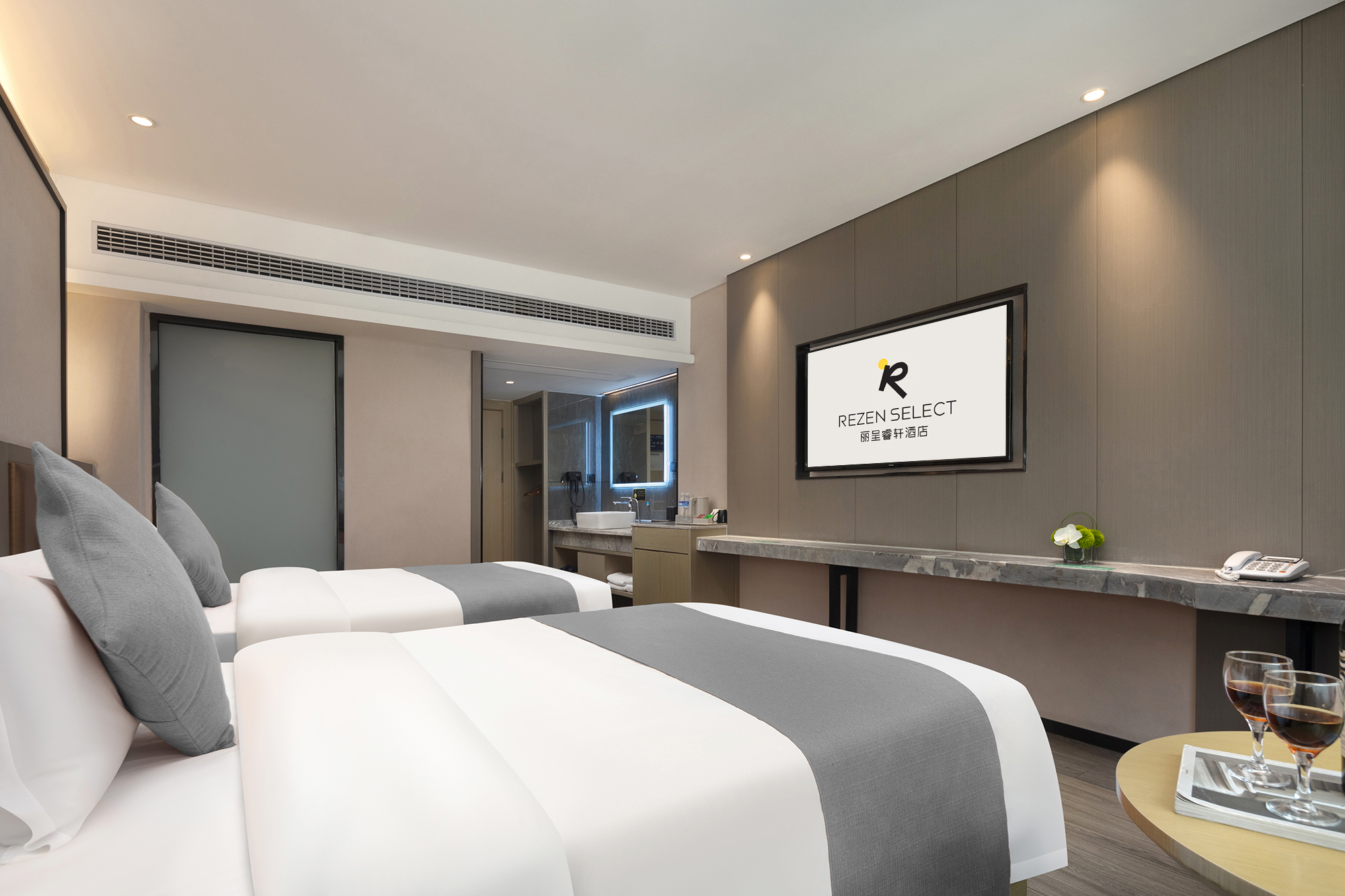 『奢雅』商旅深睡雙床房（零壓床墊+乾濕分離+新風）