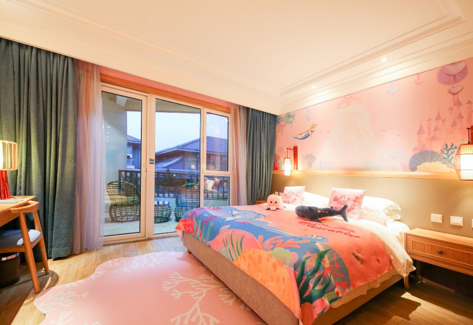 海洋主題舒適園景家庭房