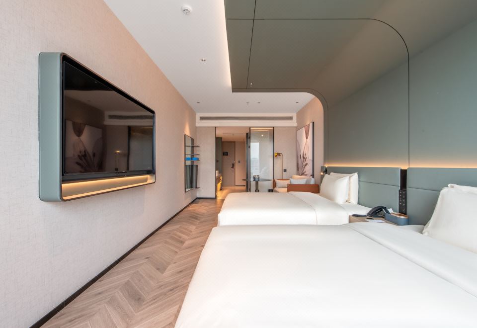 高級雙床房【小冰箱+投屏電視+瑜伽墊】