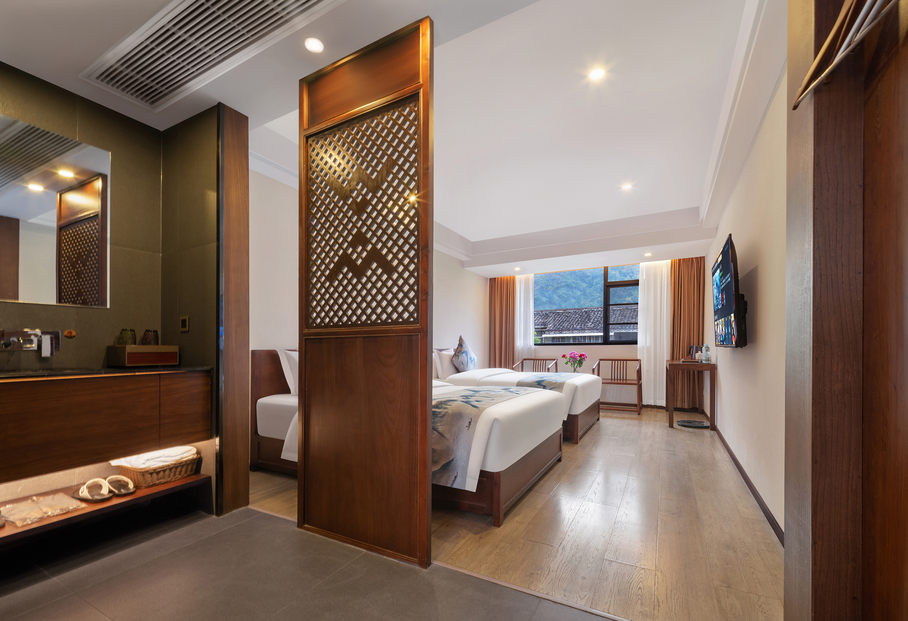 云溪·庭院双床房